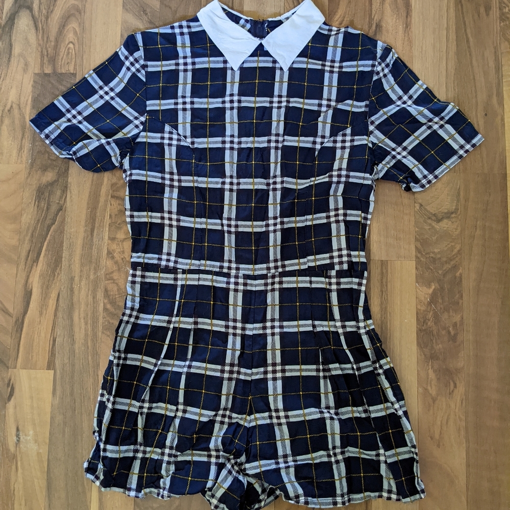 Collared Short Sleeve Romper